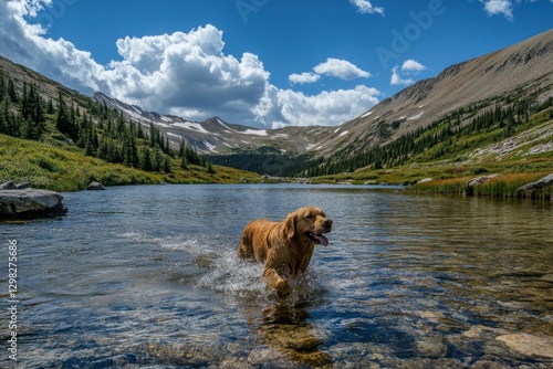 Fototapeta Naklejka Na Ścianę i Meble -  Breckenridge Colorado - Lower Mohawk Lake. Tranquil Mountain Lake Amidst Nature's Beauty