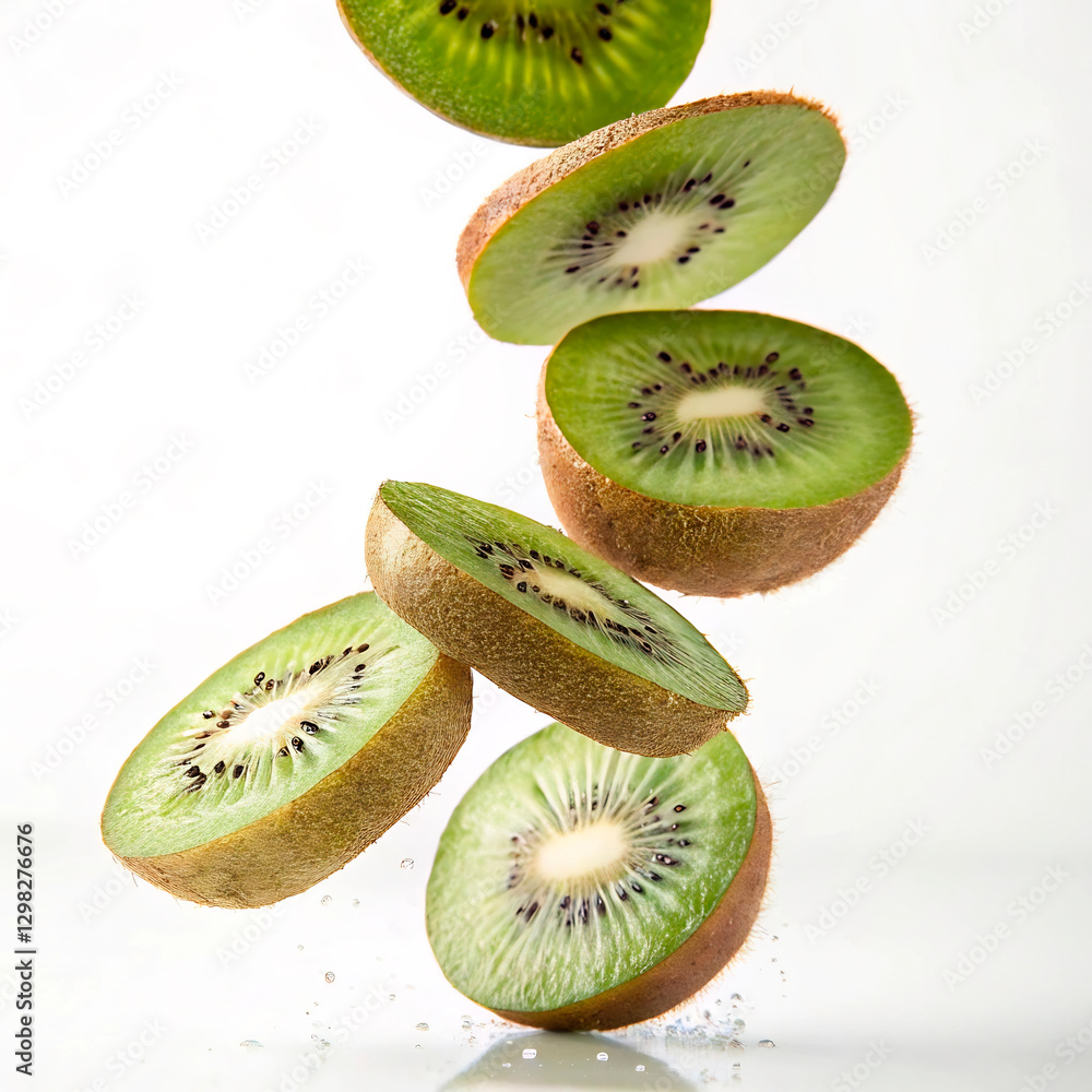 Fototapeta premium kiwi on white background