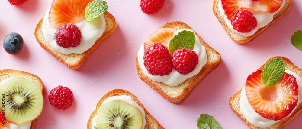 Toast with Cream Cheese and Fresh Berries Toast with Cream Cheese and Fresh Berries