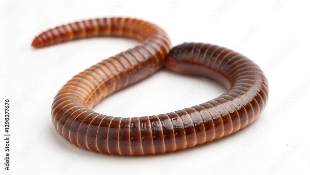Naklejka premium Earthworm Close-up