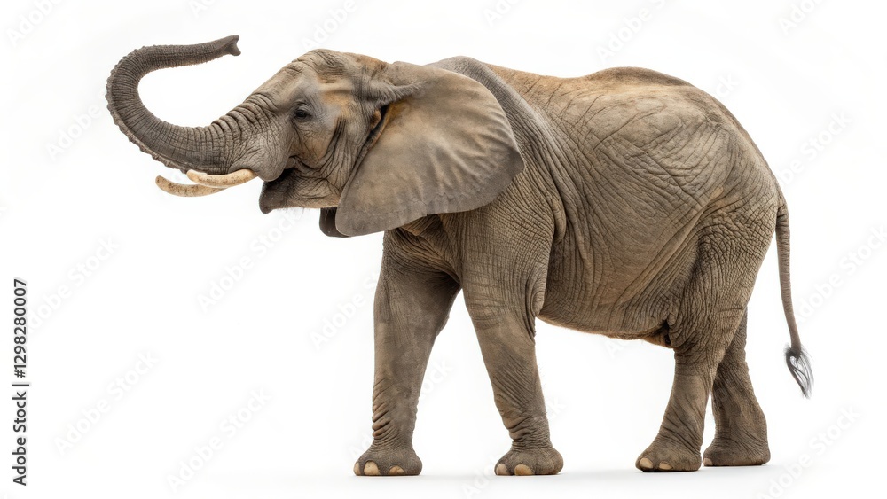 Fototapeta premium African Elephant Trunk Up