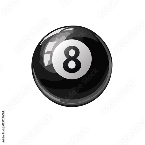 Obraz na płótnie pool ball number eight vector icon design w salonie