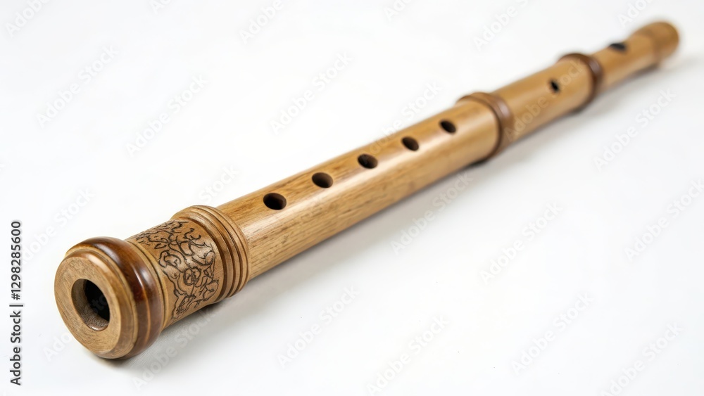 Naklejka premium Bamboo Flute Musical Instrument