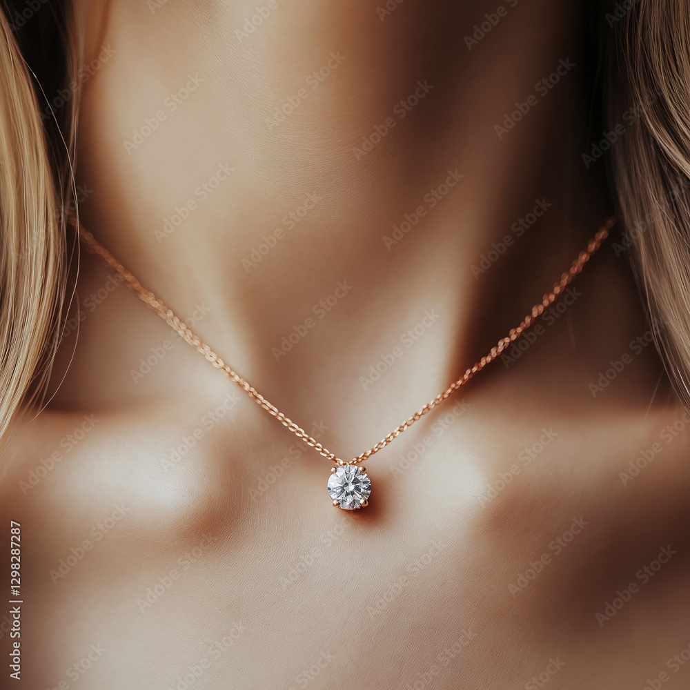 Beautiful and elegant chain, with a diamond Beautiful and elegant chain, with a diamond