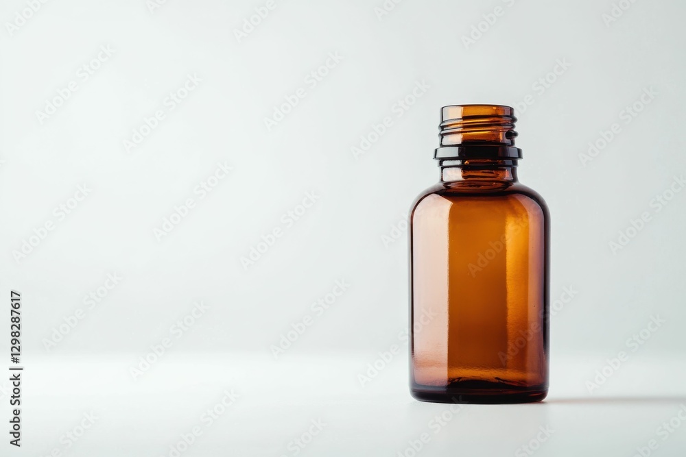 Chemistry Laboratory: Selective Focus on Acetone Solution in Brown Glass Bottle Chemistry Laboratory: Selective Focus on Acetone Solution in Brown Glass Bottle