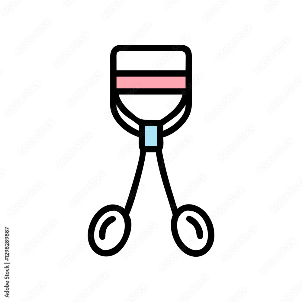 Eyelash curler icon designed in a modern vector style, ideal for cosmetic and beauty-related projects and digital applications Eyelash curler icon designed in a modern vector style, ideal for cosmetic and beauty-related projects and digital applications