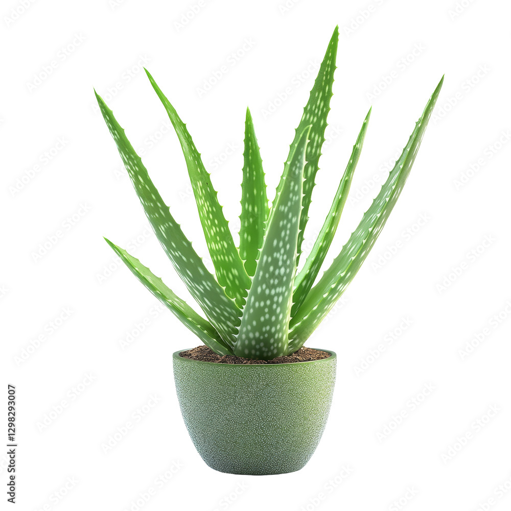 Aloe vera plant in a textured green pot isolated on a bright transparent background, Aloe Vera isolated Aloe vera plant in a textured green pot isolated on a bright transparent background, Aloe Vera isolated