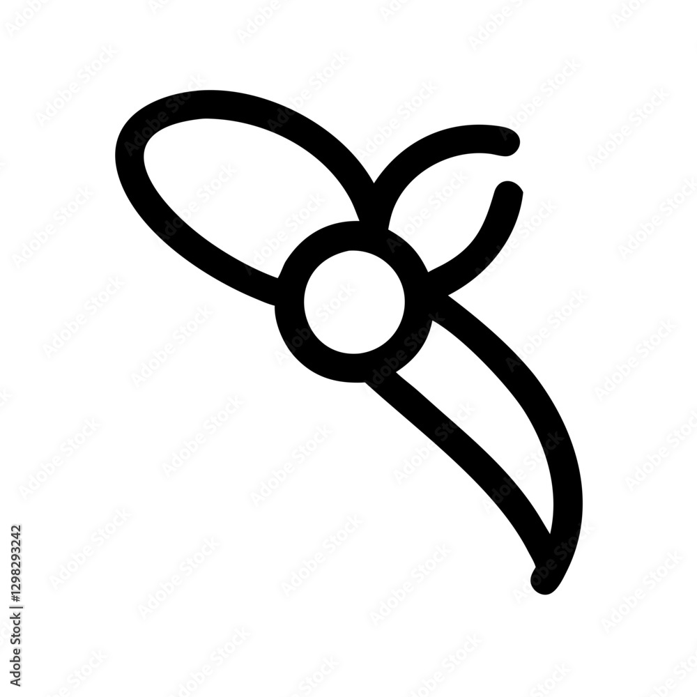 Obraz premium Stylish hair accessories illustration featuring a playful design in vector format for creative projects and fashion settings