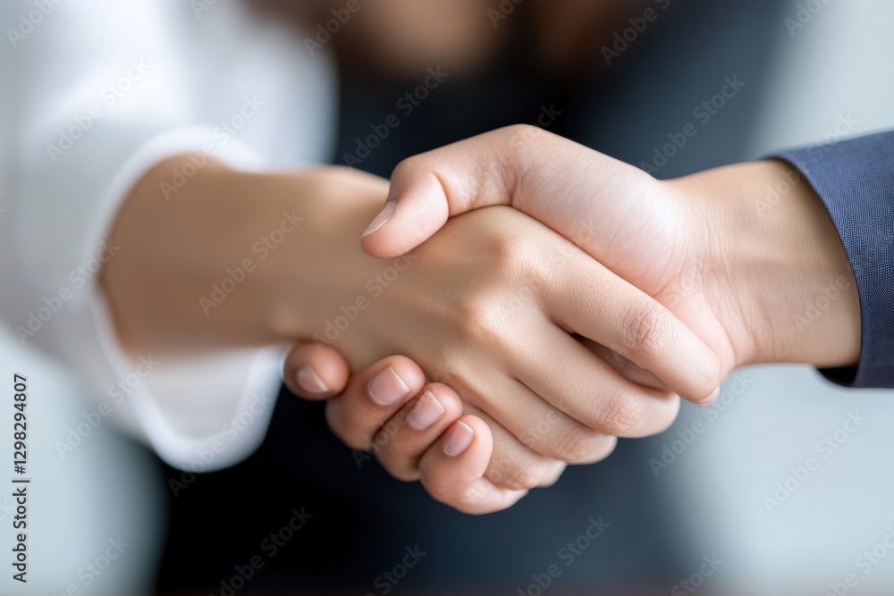 Handshake between two professionals symbolizes success. Handshake between two professionals symbolizes success.