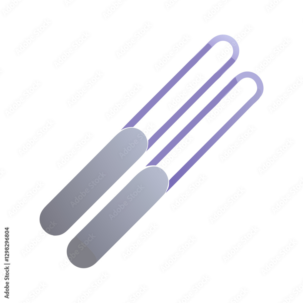 Vector icon depicting two nail files designed for personal grooming and nail care, featuring a sleek and modern appearance suitable for beauty applications Vector icon depicting two nail files designed for personal grooming and nail care, featuring a sleek and modern appearance suitable for beauty applications
