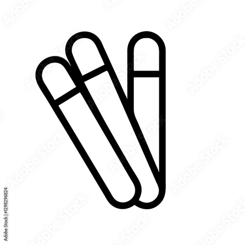 Nail files icon in vector format showcasing three tools for nail care and grooming, designed for professional and personal use, suitable for graphic design projects