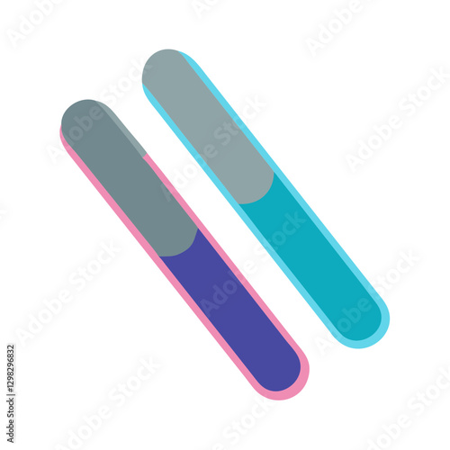 Nail files in various colors depicting their unique shapes and designs for personal grooming and nail care