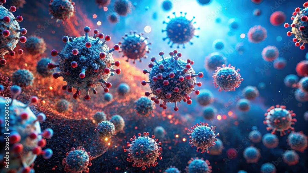 Microscopic View of Viral Particles in a Complex Biological Environment Microscopic View of Viral Particles in a Complex Biological Environment
