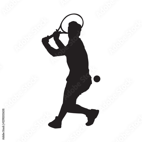 tennis player silhouette