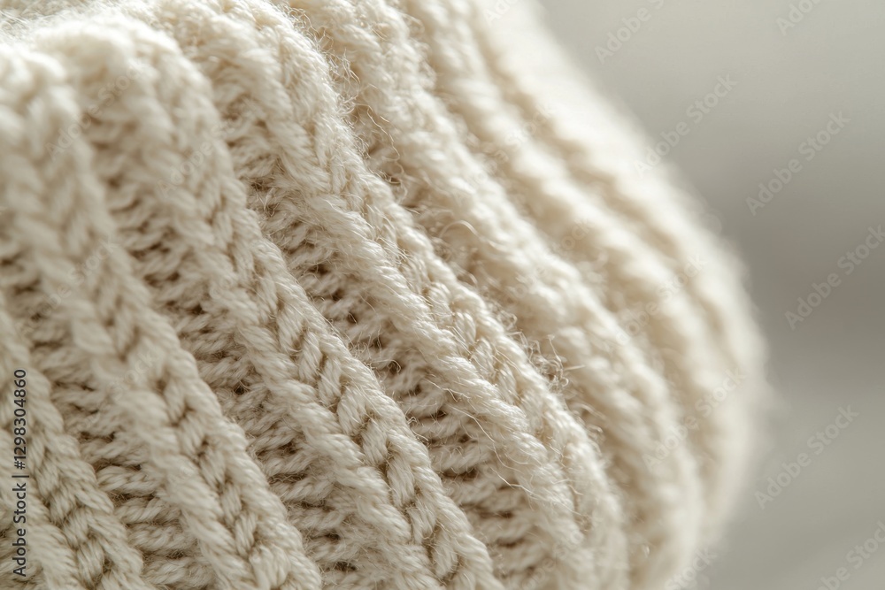 Extreme close-up reveals the intricate texture of a creamy white knitted wool garment, highlighting the depth and warmth of the fabric, inviting comfort and style. Extreme close-up reveals the intricate texture of a creamy white knitted wool garment, highlighting the depth and warmth of the fabric, inviting comfort and style.