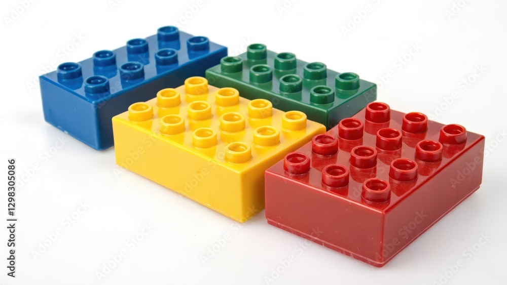 Fototapeta premium Colorful Plastic Building Blocks