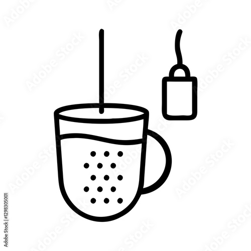 Enjoying a warm beverage with a tea infuser in a mug while tea brews to perfection in a cozy setting