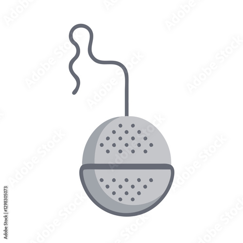 Tea infuser design with circular shape and hanging feature perfect for steeping loose leaf tea at home or in cafes