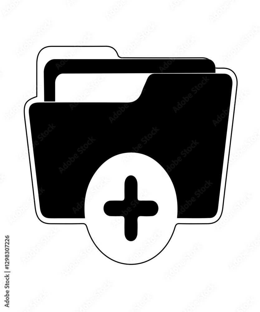Obraz premium Add folder icon