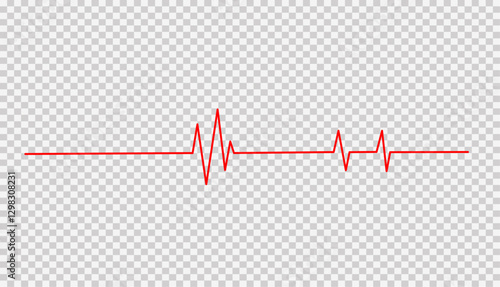 Lifeline Signal, A bold red heartbeat monitor line, symbolizing the dynamic energy of life, health awareness, and the importance of monitoring heart activity in both medical and digital healthcare 
