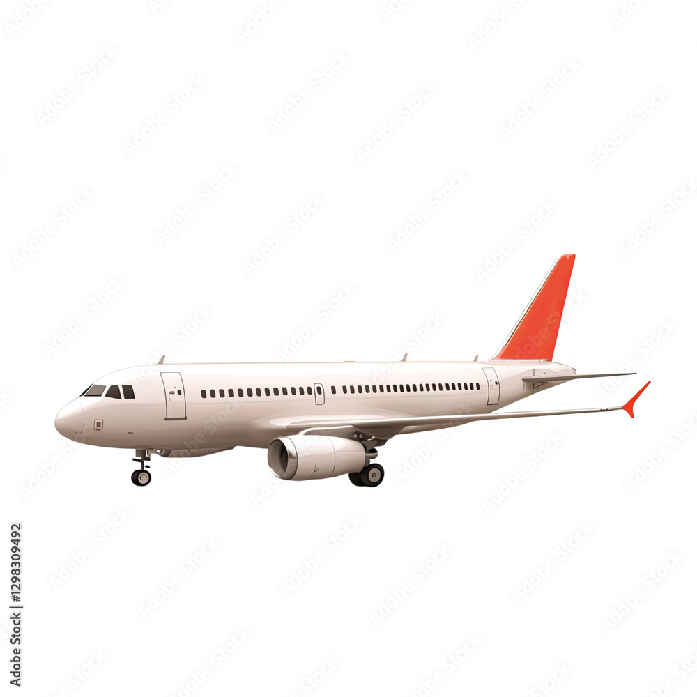 Obraz premium Airplane on a transparent background.