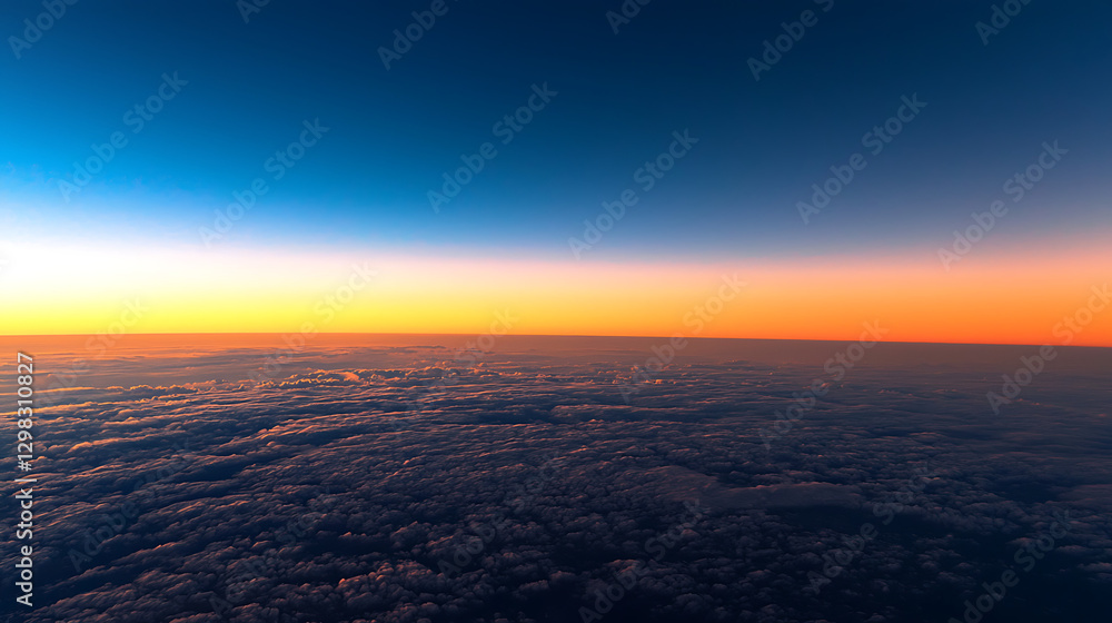 The sky is a beautiful shade of blue with a warm orange hue The sky is a beautiful shade of blue with a warm orange hue