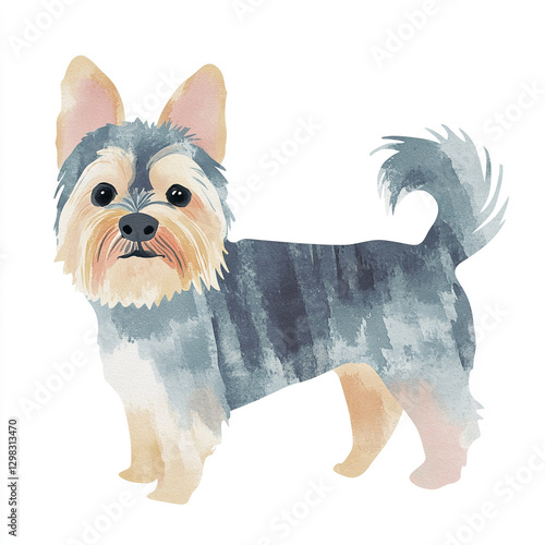 Creepy Yorkshire Terrier Dog with Unique Features Unusual Expressions and an Adorable Yet Ugly Appearance Captured in a Simple and Striking Stock Photo photo