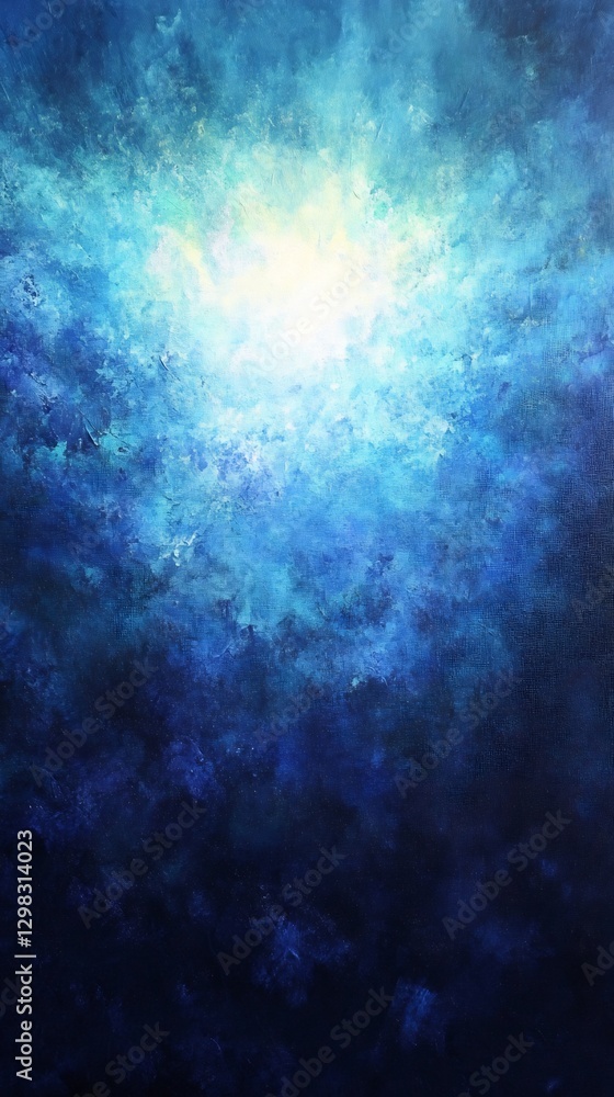 Obraz premium blue and green light through atmospheric haze