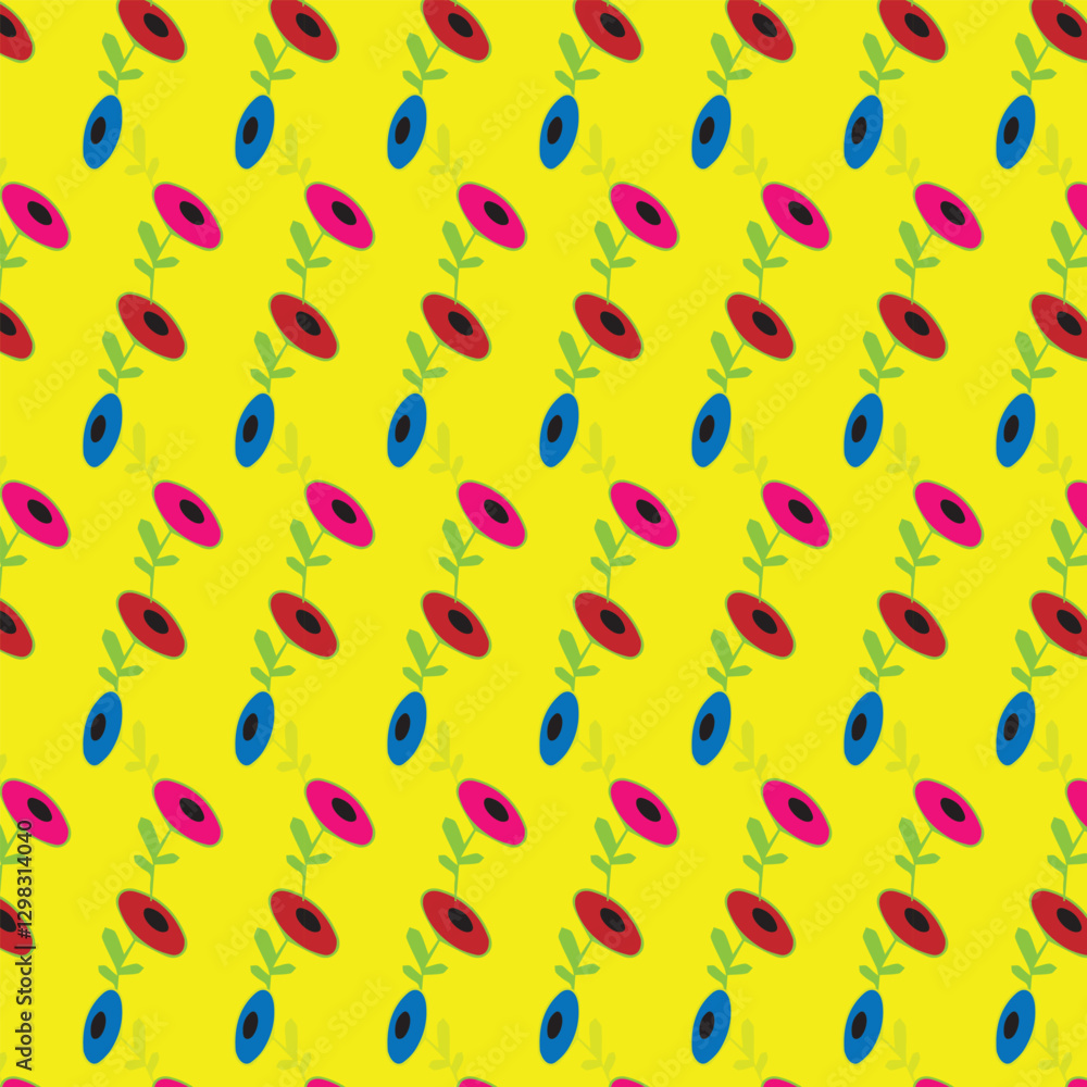 seamless pattern with colorful circles flower seamless pattern with colorful circles flower