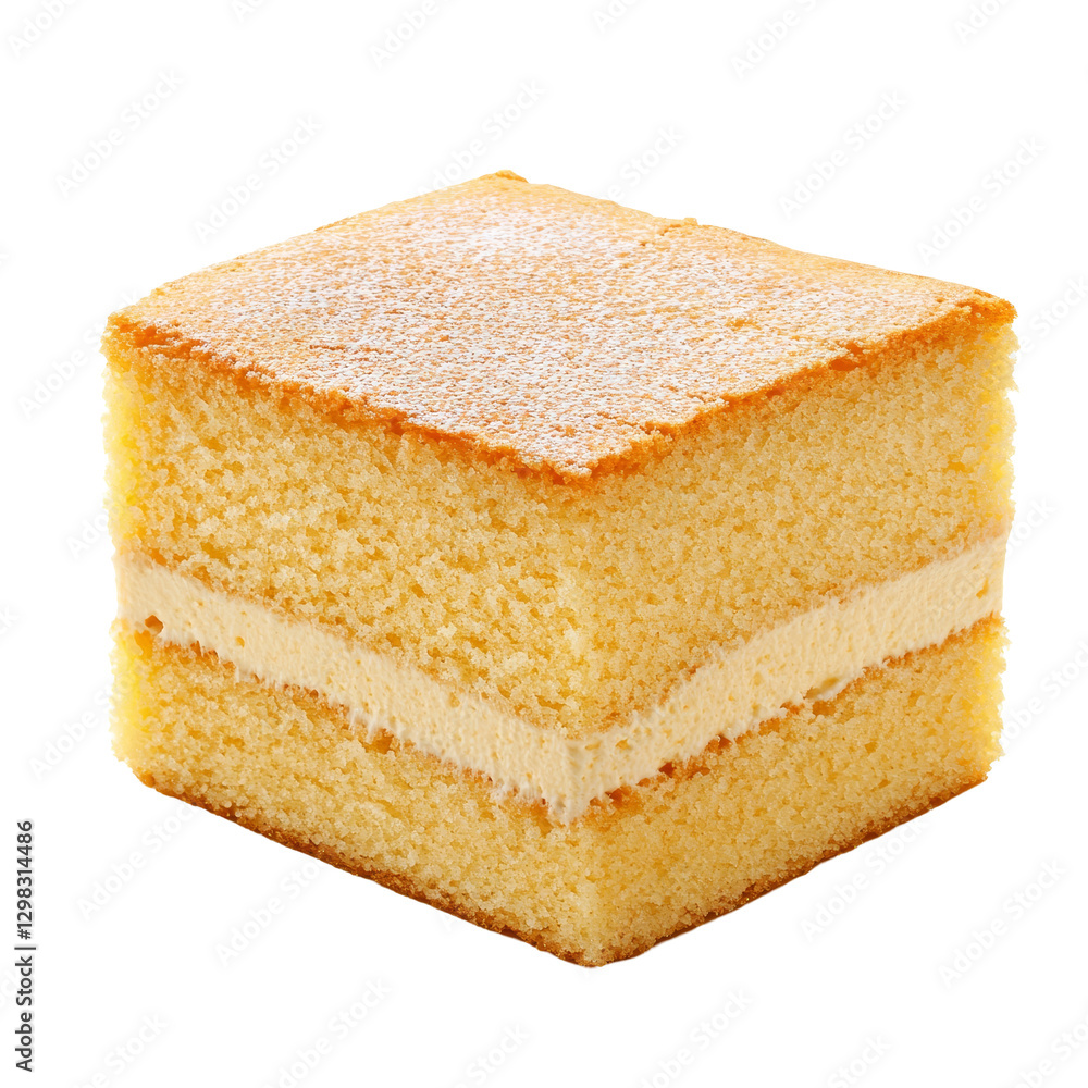 Sponge cake with creamy filling isolated on a transparent background ready for dessert presentations and culinary delights, sponge cake food isolated on transparent background Sponge cake with creamy filling isolated on a transparent background ready for dessert presentations and culinary delights, sponge cake food isolated on transparent background