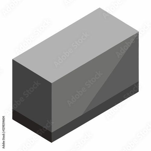 Concrete Block in gray color with geometric design