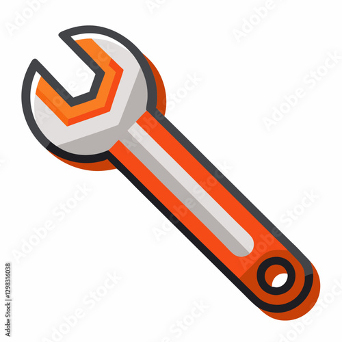 Wrench icon on a white background