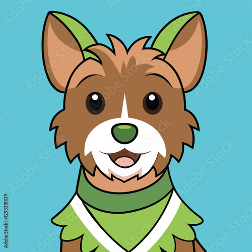  dog portrait flat design for kids 