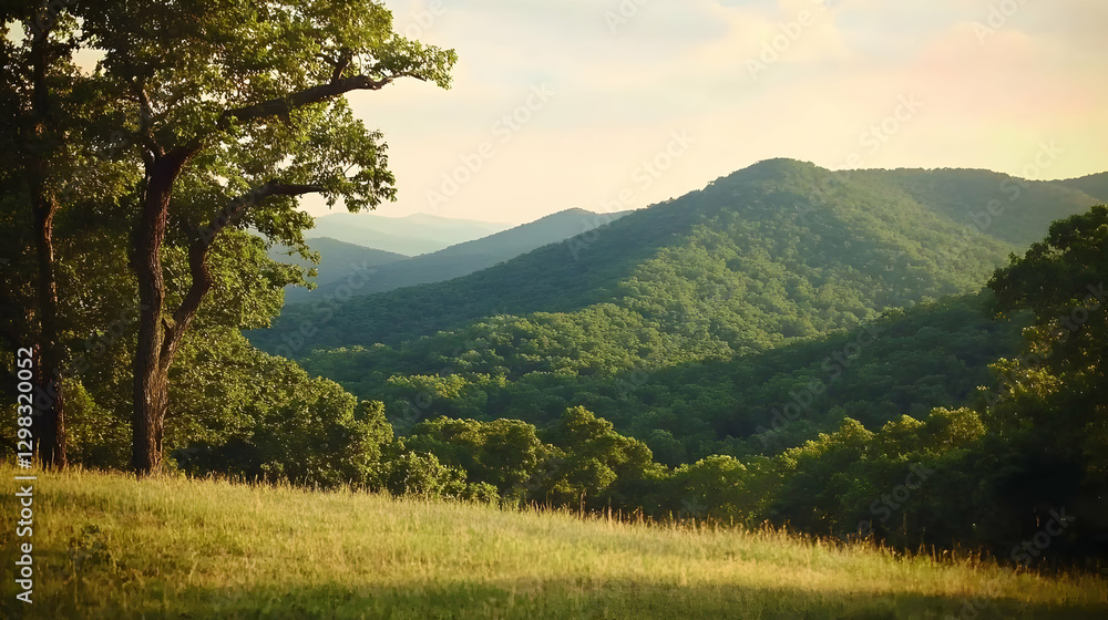 Fototapeta premium Serene Mountain Landscape Photography