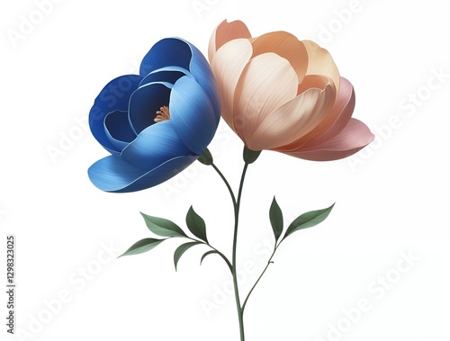 Graceful flower with softly curved and overlapping petals