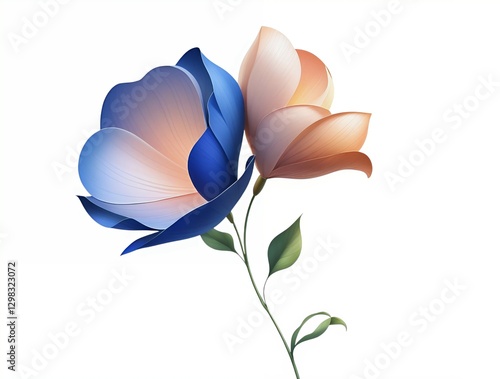 Natural flower with a slender stem and vibrant hues