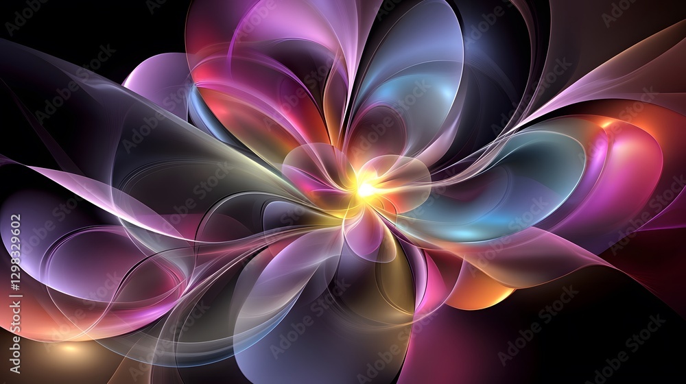 Abstract Colorful Flower, AI Generated Art, Vibrant Swirls, Digital Bloom Abstract Colorful Flower, AI Generated Art, Vibrant Swirls, Digital Bloom