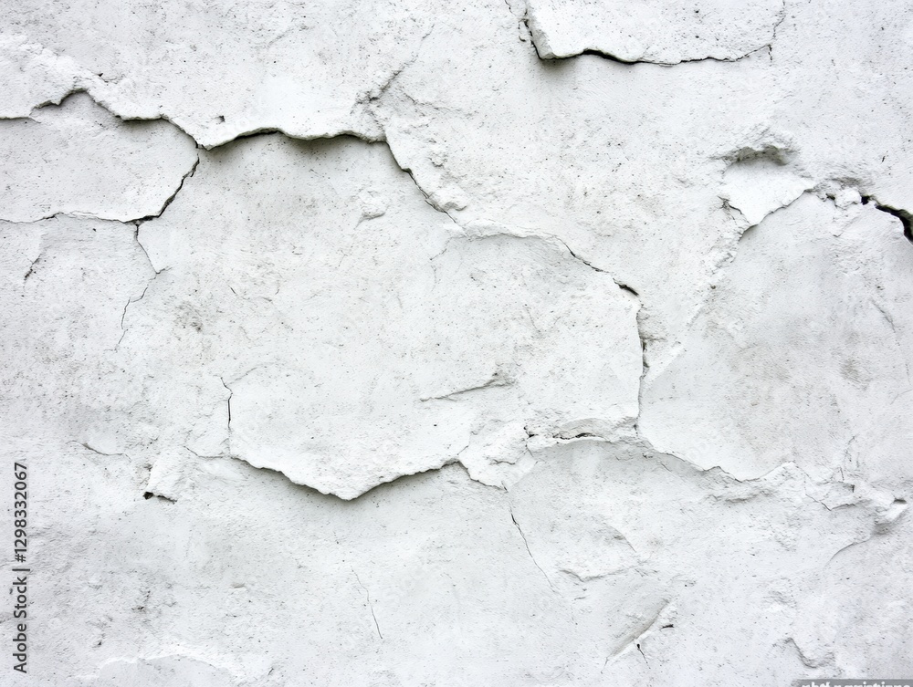 Obraz premium Cracked White Wall Texture