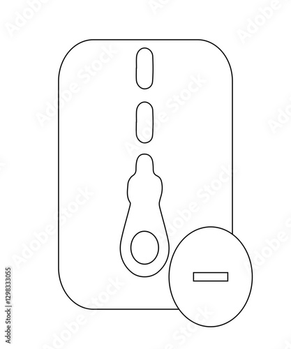 Unzip file icon with thin stroke