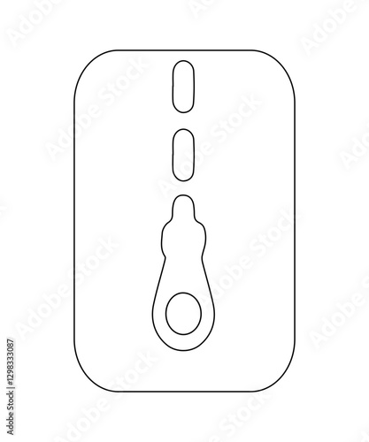 Zip file icon with thin outline