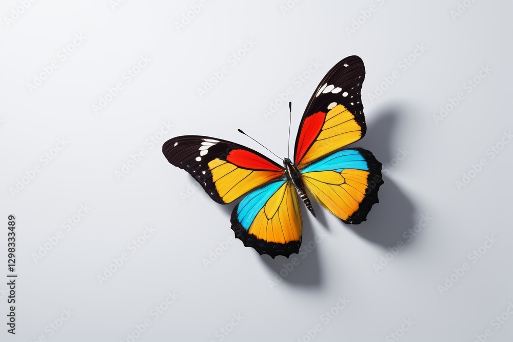 Fototapeta premium there is a butterfly that is sitting on a wall