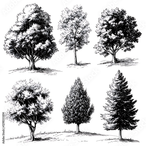 Six Trees Illustrated