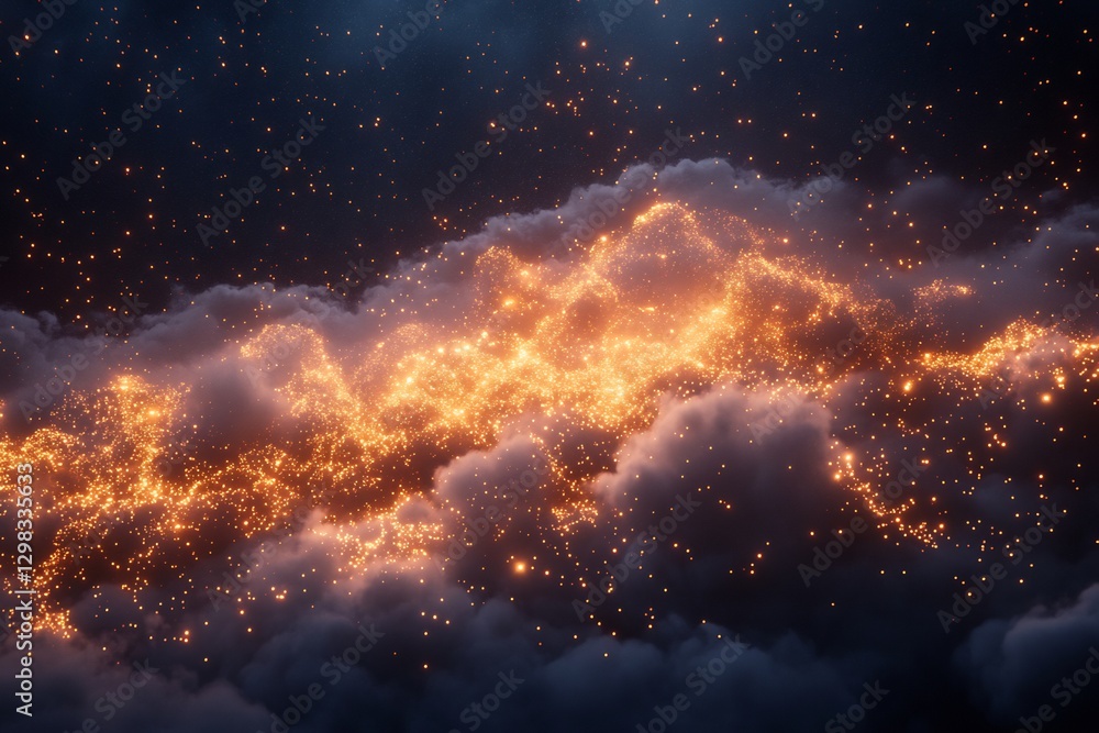 Fototapeta premium ai data visualization with digital connections and cloud network