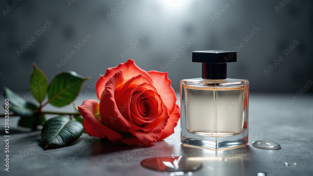 Elegant Serenity: Perfume Bottle and Rose on the Table for a Romantic Atmosphere
Elegant Serenity: Perfume Bottle and Rose on the Table for a Romantic Atmosphere