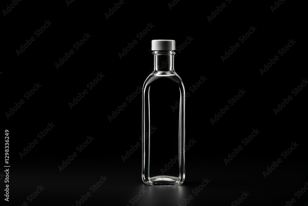 a close up of a bottle of water on a black surface a close up of a bottle of water on a black surface