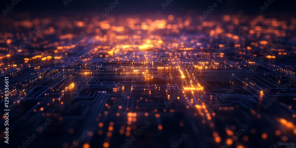 Fototapeta premium AI data processing with neural network