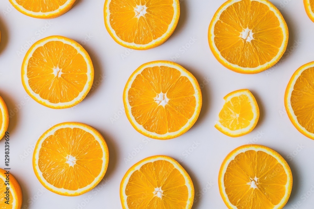 Orange slices pattern on white background (1)