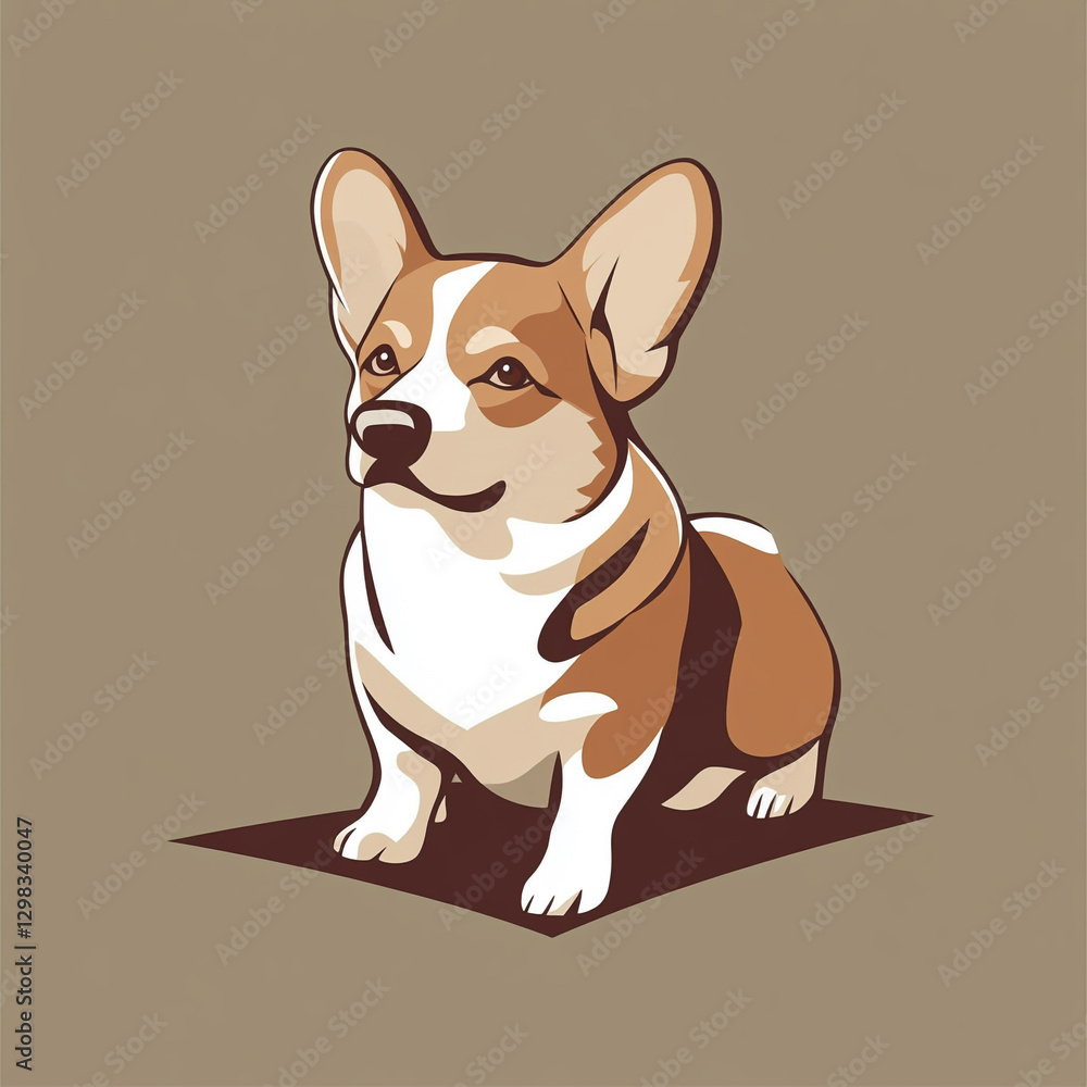 Modern Cardigan Welsh Corgi Dog Design Featuring One Big Logo Perfect for Pet Lovers and Dog Enthusiasts Showcasing the Unique Charm and Playful Nature of Corgis Modern Cardigan Welsh Corgi Dog Design Featuring One Big Logo Perfect for Pet Lovers and Dog Enthusiasts Showcasing the Unique Charm and Playful Nature of Corgis