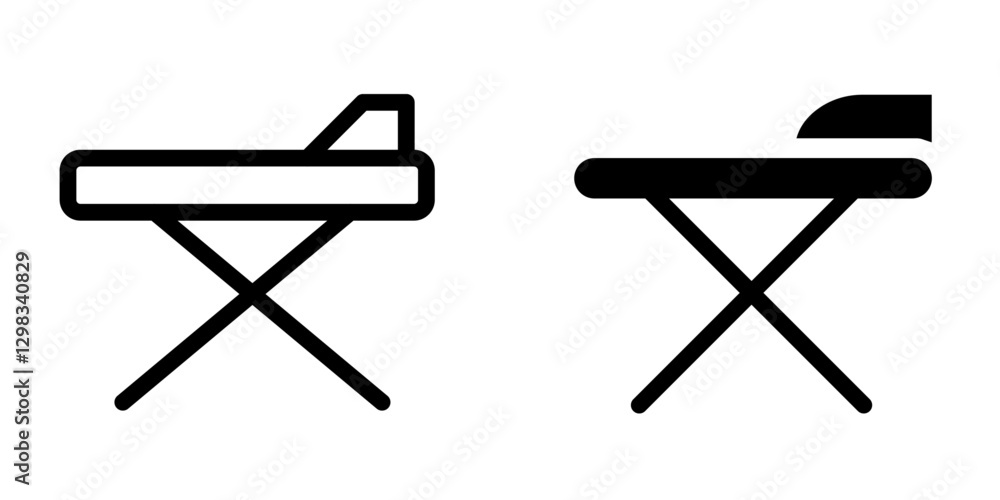 Modern Ironing Board Icon Design Symbol Set Modern Ironing Board Icon Design Symbol Set