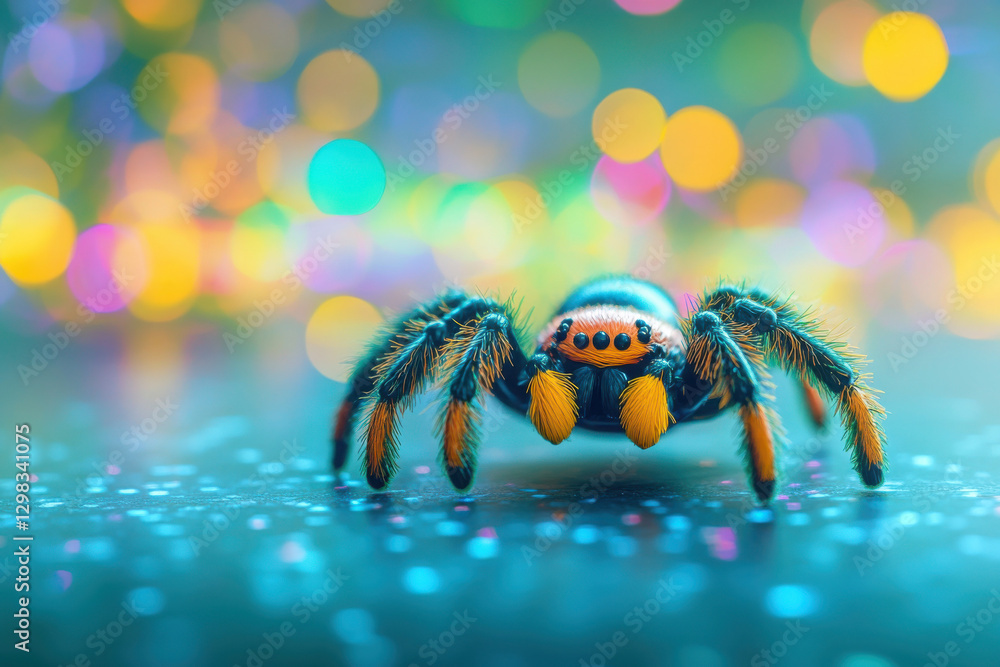 Plastic fake spider for April Fool's prank, lifelike texture and fun surprise design Plastic fake spider for April Fool's prank, lifelike texture and fun surprise design